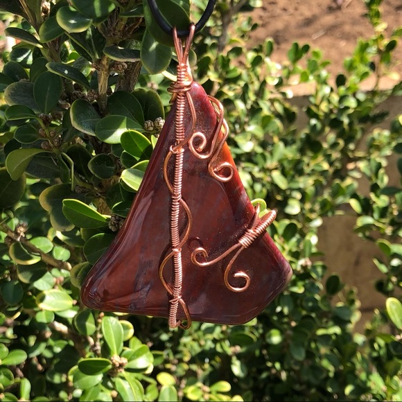 Red Jasper Wrapped Pendant - Picture 1 of 1